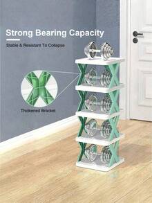 1PC 9 Tier Space Saving Vertical Shoe Rack Narrow Plastic Shoe Storage Organizer Holds 9 Pairs Of Shoes Easy Assembly Stackable Sturdy Freestanding For Entryway Closet Hallway Bathroom Dorm Home Organization Shoe Shelf - Multicolor - View 9