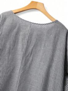 Franclia Women's Round Neck Casual Cotton Striped Short Sleeve Comfortable Blouse, Suitable For Daily Commute, Spring/Summer - Multicolor - View 6