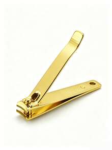 1 Set Of Fashionable Golden Nail Clippers, Suitable For Trimming Fingernails And Toenails, As Well As An Accessory For Manicures. Easy To Clean, Portable, Can Rotate 360 Degrees Without Falling Off, Anti-Corrosion And Anti-Rust - Gold - View 7