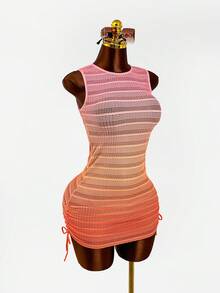 Zestiva 女士黑色系列泳衣罩衫，适合海滩、泳池派对、搭配比基尼、无袖、端庄、度假、拍照、水疗、游泳、春夏穿着。 - 彩色 - 查看 6