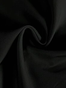 GlowEve 纯色纽扣前开襟无袖衬衫 - 黑色 - 查看 3