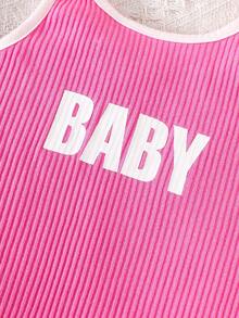 Đầm ôm sát hở lưng in chữ cho bé gái - Nhiều màu - Xem 5