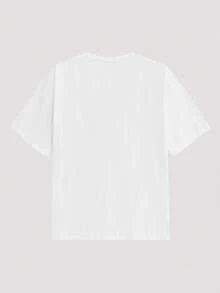 Open Phase Áo thun nam kiểu dáng du thuyền mềm mại và thoải mái, chất liệu vải dệt kim thoáng khí 100% polyester, thiết kế cổ tròn vừa vặn, phù hợp cho các hoạt động thể thao ngoài trời mùa hè và mặc hàng ngày, phong cách retro Mỹ, unisex, trang phục mùa hè thoải mái – phù hợp cho mặc hàng ngày và trang phục nghỉ hè. - trắng - Xem 3
