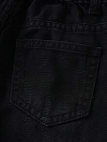 SHEIN | PAW Patrol Quần jeans ống loe in chữ cho bé gái - màu đen - Xem 8