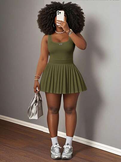 Plus Green Dresses | Fashion Plus Green Dresses | SHEIN USA