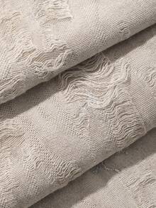 DAZY Bộ đồ 2 món dành cho nữ: áo hai dây viền bèo nhún nhuộm tie-dye và quần ống rộng rách. - Màu Khaki - Xem 7