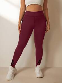 Velisys Leggings asimétricos funcionales de talla grande, pantalones con bolsillos ajustados y malla con estampado flocado - Multicolor - Ver 5