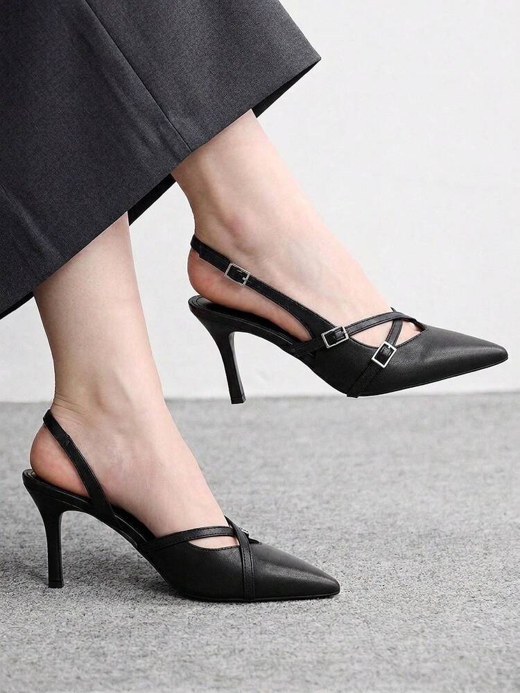 CUCCOO BIZCHIC New Spring And Autumn Fashion Pointed Toe Slingback Buckle Women's Shoes