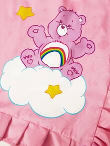 SHEIN X Care Bears 1件蕾丝装饰卡通图案枕套，粉色枕套，透气哑光材质，舒适保暖，可机洗，多种尺寸可选，适合不同枕头，精美礼品 - 粉色 - 查看 8
