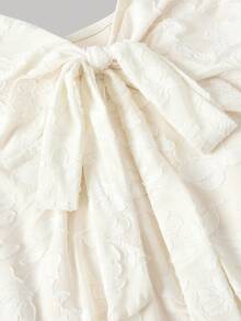 SHEIN MOD Áo hai dây nữ kiểu dáng thường ngày, thắt nút phía trước, màu mơ, thích hợp cho mùa hè. - Màu be - Xem 5
