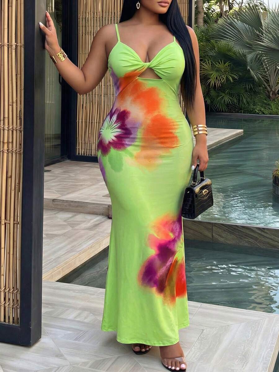 Slaydiva Đầm Slayr Plus Size họa tiết nhiệt đới xoắn phía trước dành cho nữ, đầm hè cho phái nữ, đầm Talk cho nữ, đầm Y2K, đầm Wow, thời trang nữ, trang phục hè cho nữ, đầm nữ, đầm hai mảnh mùa hè cho nữ.