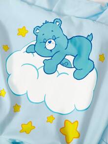 SHEIN X Care Bears 1 Funda de almohada decorativa de encaje con diseño de dibujos animados, funda de almohada rosa, material transpirable y suave, cómoda y cálida, lavable a máquina, variedad de tamaños para elegir, adecuada para diferentes almohadas, buen regalo - Azul - Ver 7