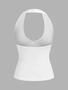Tseoso Femmes 95% Coton Été 3 pièces Hauts Dos Nu Couleur Unie Noir, Blanc et Marron - Style Élégant Chic de Rue Y2K, Look Mignon Doux Fille et Propre Fille, Parfait pour les Tenues d'Été et de Printemps, Brunch, Tenue de Rue, Soirée, Trajet, Croisière, Voyages à Ibiza, Festivals Occidentaux, Mode Rétro Vintage Genz, Détente à la Maison, Rentrée Scolaire, Sport, Yoga, Vélo, Concerts, Raves et Festivals de Musique - Multicolore - Voir 6