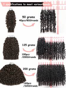 Boho Braids 100%真人发钩编发，缅甸卷发，奇迹结钩编发，羽毛线波西米亚风钩编辫子，真人发沙龙丝滑无痕隐形细软发质女性专用微型预环钩编真人发接发 - S2 - 查看 2