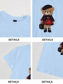 Briarwyn Casual Solid Color Knit Crew Neck Short Sleeve Fitted Women T-Shirt Summer Outfits For Women Business Casual Woman - Baby Blue - View 8