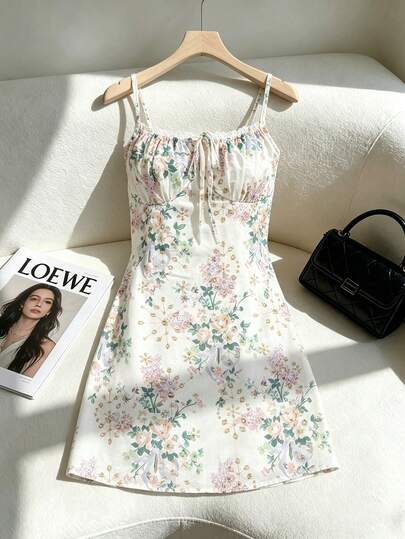 Celisse 印花刺绣蕾丝拼接胸衣式度假连衣裙（女士款）