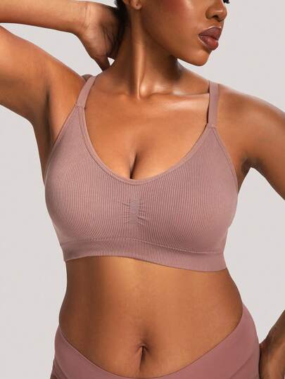 Barelissa Comfortable Minimalist Seamless Ribbed Wireless Plus Size Bra