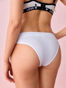 Bonmuse Bragas sin costuras de unicolor y tiro bajo para mujer - Multicolor - Ver 2