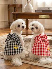 PETSIN Dog Clothing, Cat Clothing, Animal Skirts, Pet Spring/Summer New Collection, Puppy Dress, Princess Versatile Dress, Printed Stripes, Small Animal Clothing, Cool Sunscreen - Multicolor - View 3