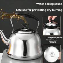 Stainless Steel Whistling Kettle - Mirror Polished, Foldable Handle, Fast Boiling, 1L To 6L Capacity, Suitable For Home And Restaurant - Multicolor - View 5