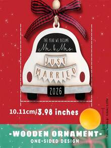 Regalos de boda - Regalos para Sr. y Sra. - Regalos de boda para parejas, novias, futuros Sr. y Sra. 2025 - Ideas de regalos para la ducha nupcial de la novia, pareja casada, recién casados - Adornos colgantes de madera 2025 - Multicolor - Ver 6