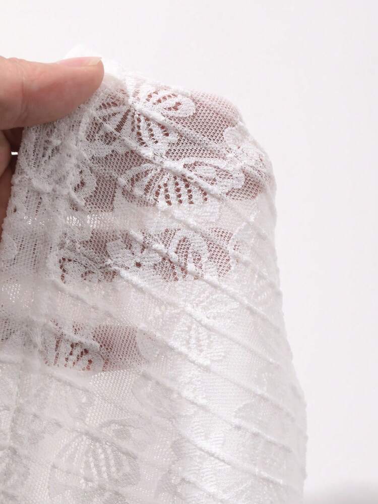 Solid Color Fitted Lace Oblique Shoulder Exposed Shoulder 3D Bow Elegant Sexy Summer Vest Jacket For Women