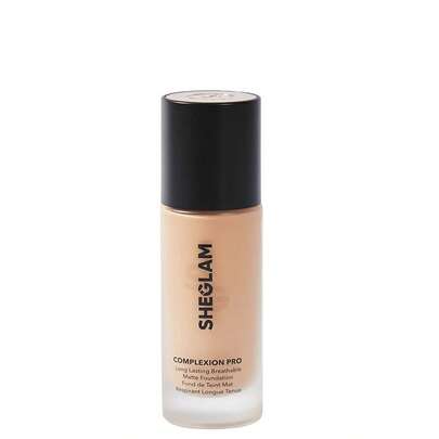 SHEGLAM Base De Maquillaje Mate Duradera Y Transpirable Complexion Pro-Base De Maquillaje Resistente Al Sudor, Control De La Grasa, Cobertura Total, Corrector Sin Poros, Resistente Al Agua, Impecable, Que No Se Desvanece, Base De Maquillaje LíQuida Liviana, Base De Maquillaje Para Navidad, E Invierno Marca Belleza Maquillaje Maquullaje CosméTica Para Mujeres NiñAs Perfecto Para Invierno Primavera Verano Ideal Para Y2K Elegante Moda Adecuado Para CumpleañOs DíA De La Madre Regalo Fiesta Listo Mejor Color