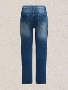 Men Slant Pocket Jeans - Medium Wash - View 2