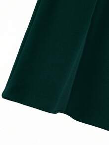 Sweetra Women's Metal Waist Design Wide Leg Loose Elegant Pants - Dark Green - View 6