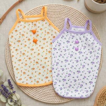 PETSIN Vestiti primaverili per animali domestici, forniture per animali, abbigliamento per cani, canottiera per cani, maglietta per gatti, vestiti per Teddy, abbigliamento per piccoli animali, canottiera casual e fresca, abbigliamento per cani, abbigliamento per gatti, nuova canottiera per la stagione primaverile ed estiva