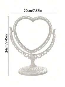 1pc Double-Sided Desktop Makeup Mirror - White - View 8