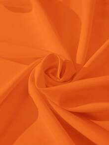 Slaydiva Plus Size Women Casual Vacation One Shoulder Ruffle Hem Dress - Orange - View 6