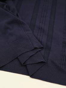 RONVEXI 男士字母刺绣撞色 Polo 领短袖针织衫 - 彩色 - 查看 8