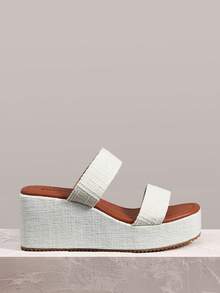 Styleloop Women's Thick Sole Wedge Sandals, Gentle Vibe Niche Quality High-End Feel - Beige - View 1