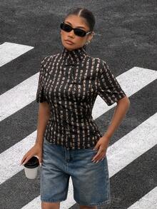 Muchica 女士黑色梭织轻薄外套 - 黑色 - 查看 5