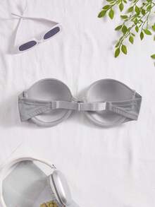 SHEIN 1 chiếc áo ngực không gọng dành cho nữ - Xám - Xem 2