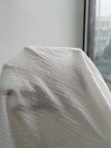 Coolane 大码纯色弹力腰抽绳刺绣花卉口袋宽松裤 - 白色 - 查看 8