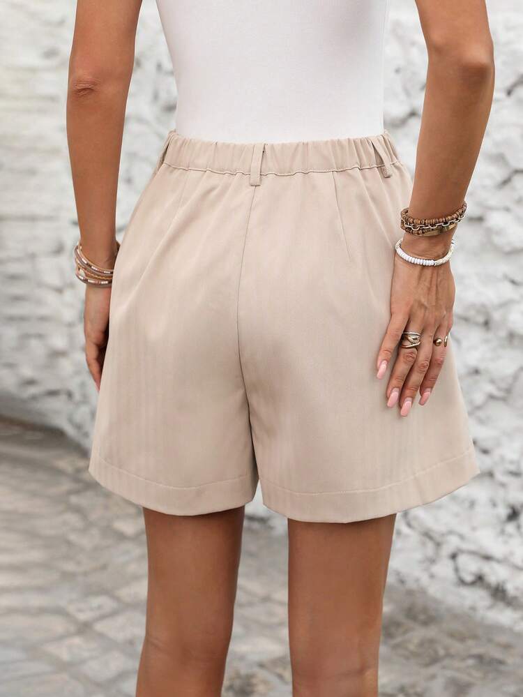Women's Pleated Side Pocket Loose Casual Wide Leg Shorts, Spring/Summer Short Outfits For Women Shorts For Women Bermuda Shorts For Women