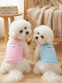 PETSIN Quần áo thú cưng mùa xuân mới, đồ dùng cho thú cưng, quần áo cho thú cưng, áo ba lỗ cho chó, áo thun cho mèo, trang phục cho gấu bông, trang phục cho động vật nhỏ, áo ba lỗ thường ngày mát mẻ, quần áo cho chó, quần áo cho mèo, áo ba lỗ hai mùa xuân hè mới. - Nhiều màu - Xem 5