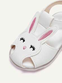 Cozy Pixies Một đôi sandal hình thỏ dễ thương khoét rỗng dành cho bé gái, giày đế mềm cho trẻ sơ sinh và trẻ nhỏ, sandal công chúa thoáng khí mùa hè cho bé, lý tưởng cho kỳ nghỉ hè bên bờ biển, dễ thương, vui nhộn và đa năng. - trắng - Xem 7