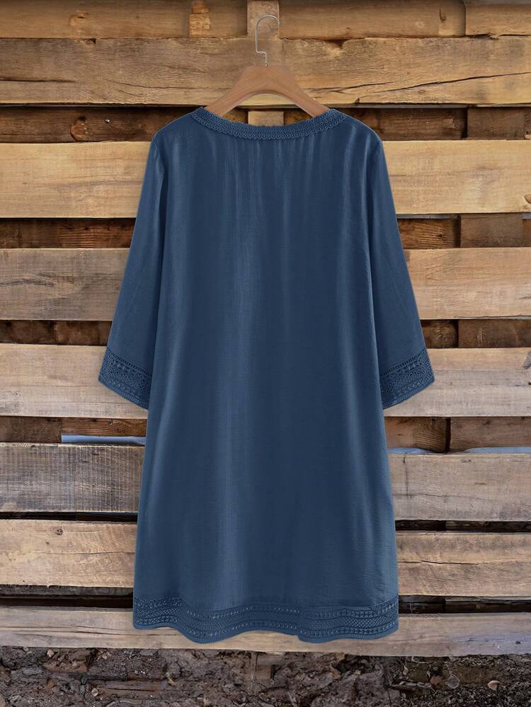 Plus Size Women Lace Patchwork Jacket,Summer Outfit For Women ,Country Style For Women