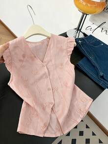 GlowEve 女士优雅柔滑夏季衬衫 - 粉色 - 查看 4