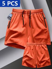 Manfinity Homme 5件套男士春夏短裤，运动短裤和休闲短裤 - 彩色 - 查看 5