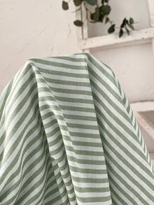 Rusticease 大码女式春季休闲度假短袖条纹印花衬衫 - 薄荷綠 - 查看 10