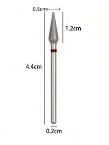 1PC Diamond Coated Fine Grit Nail Buffer Polishing Tool Manicure Bit For Acrylic Gel Natural Nails Smoothing Shining Cuticle Care Hand Tool Pedicure Accessory Salon Home Use Must Have - Silver - View 8
