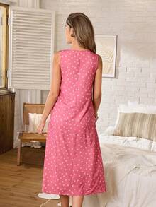 Serenescape Breathable Ditsy Floral Casual Vacation Nightgown - Multicolor - View 2