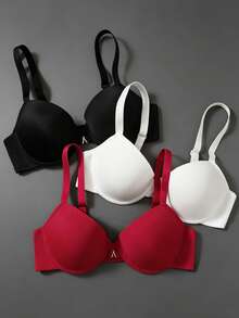 DesireSculpt 3pcs Smooth Sexy Women's Bra Set - Multicolor - View 1