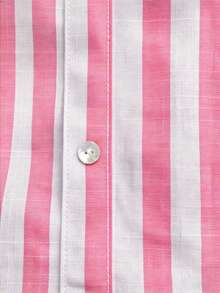 EMERY ROSE Vintage Sweetheart Style Striped Cami Dress, High Waist Slimming A-Line Flared Gentle Elegant Midi Dress - Pink - View 4