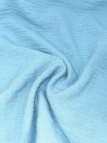 Franclia Pantalon décontracté ample à nœud de couleur unie pour femmes - Bleu azur - Voir 6