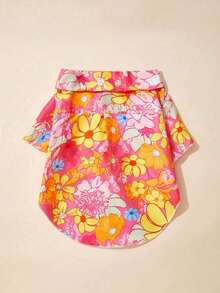 PETSIN 1pc Holiday Style Flower Cute Fashion Pet Printing And Dog Clothing - Multicolor - View 4